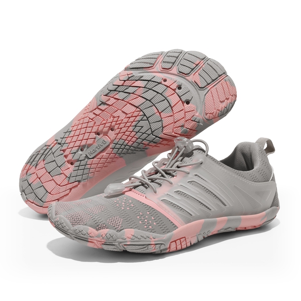 Women's Quick Dry Swim Diving Water Shoes - LIGHT GREY-PEACH - 5